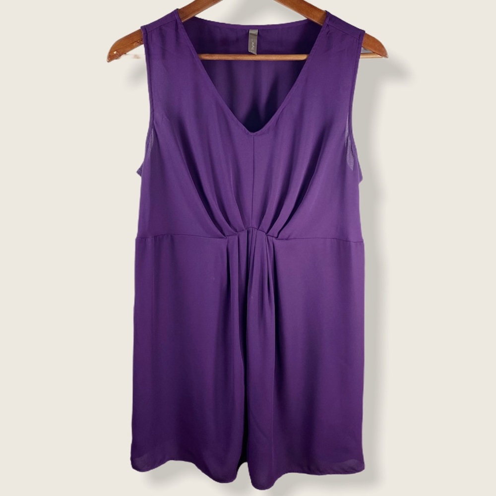 Thyme Maternity Sleeveless Purple Blouse